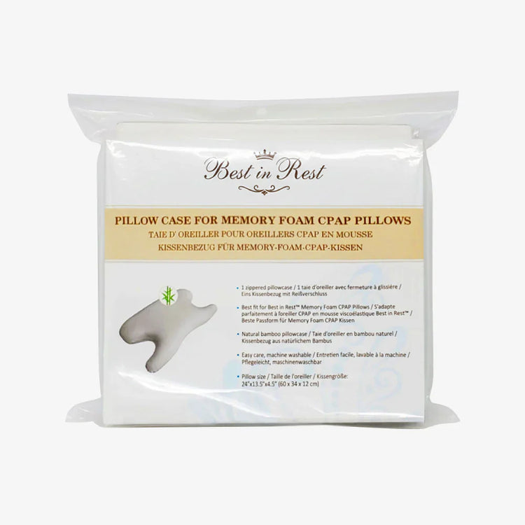Taie d'oreiller contour CPAP Best in Rest en bambou compatible oreiller mousse mémoire