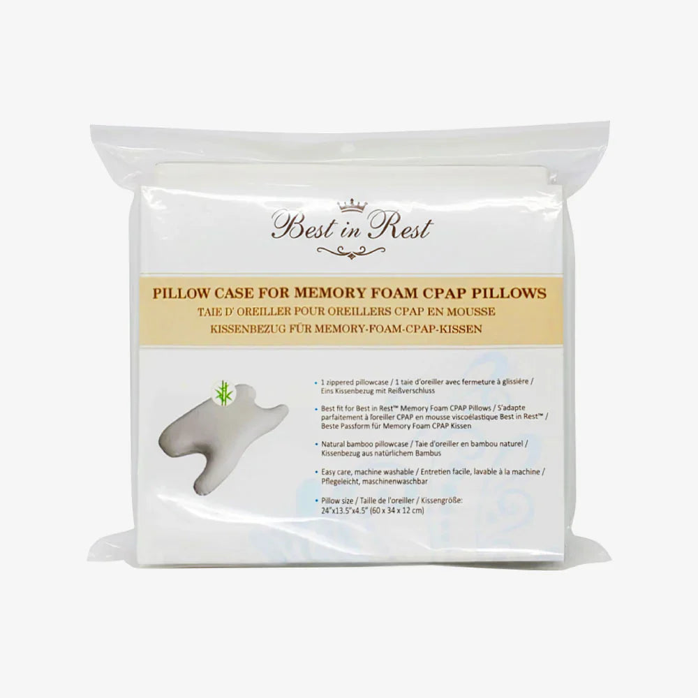 Taie d'oreiller contour CPAP Best in Rest en bambou compatible oreiller mousse mémoire